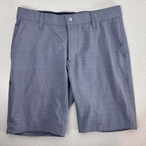 Bylt Shorts Mens Medium Gray Blue Kinetic Performance‎ Chino Stretch Golf